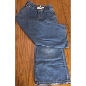 Soft Demin High Rise Draw String Baggy Fit Wide Leg Jeans For Girls